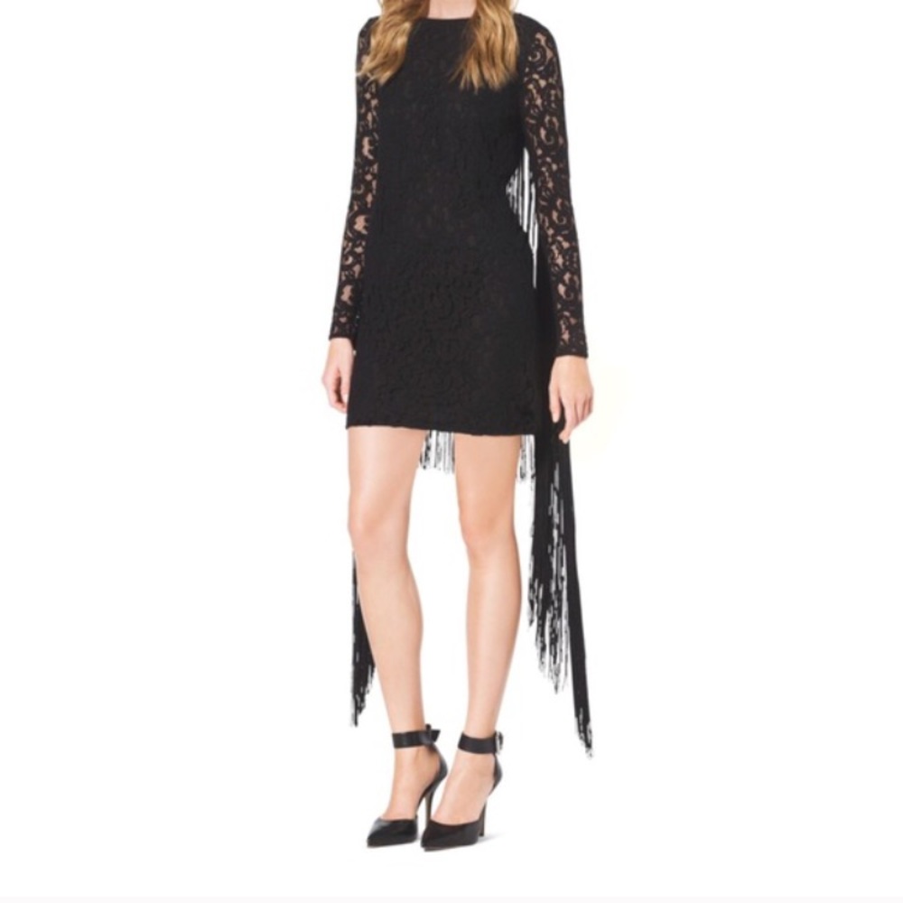 Showstopping lace Michael Kors Dress with Fringe